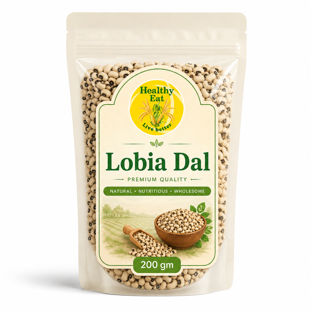 Healthy Eat Lobia Dal – Premium Black Eyed Peas 200 gm