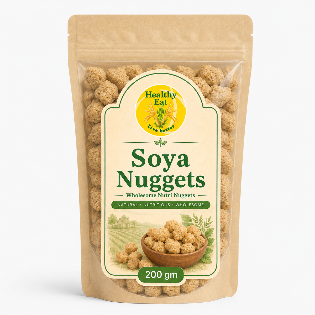Healthy Eat Soya Nuggets – Wholesome Soya Nuggets 200 gm