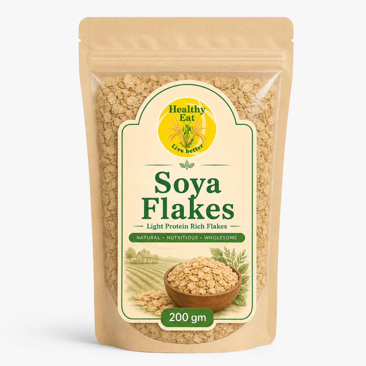 Healthy Eat Soya Flakes – Light Protein Rich Flakes 200 gm