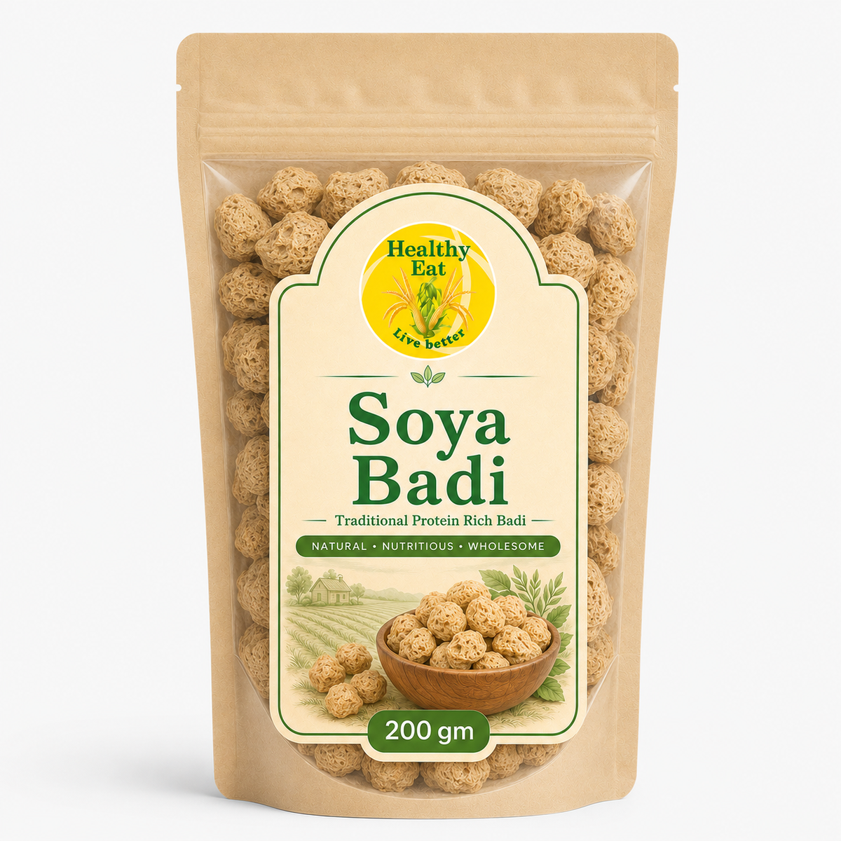 Healthy Eat Soya Badi – Traditional Protein Rich Soya Badi 200 gm