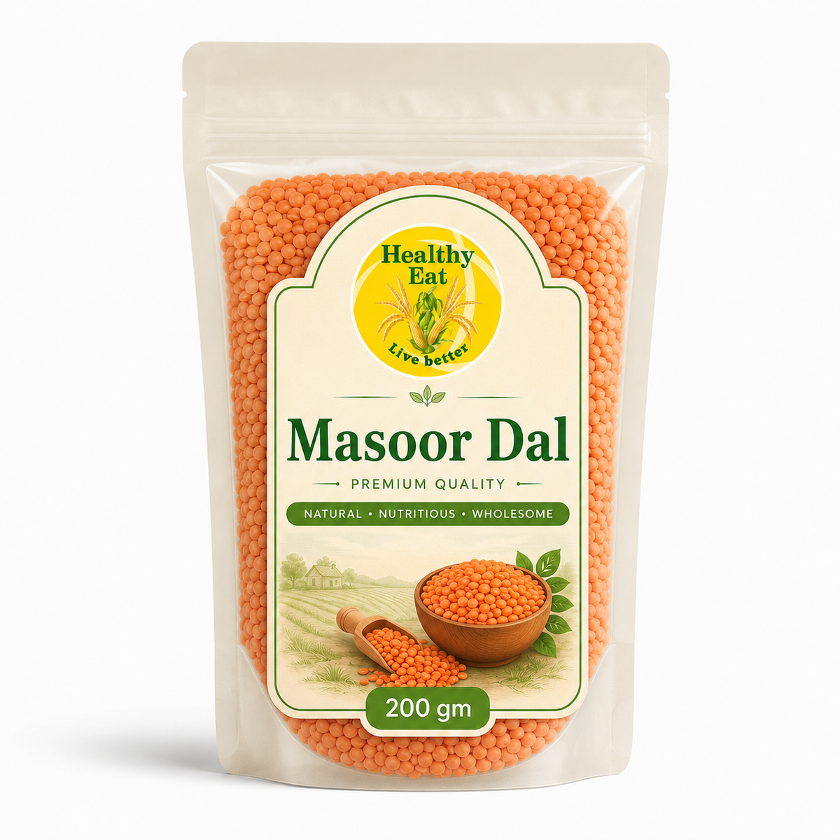 Healthy Eat Masoor Dal – Premium Red Lentils 200 gm